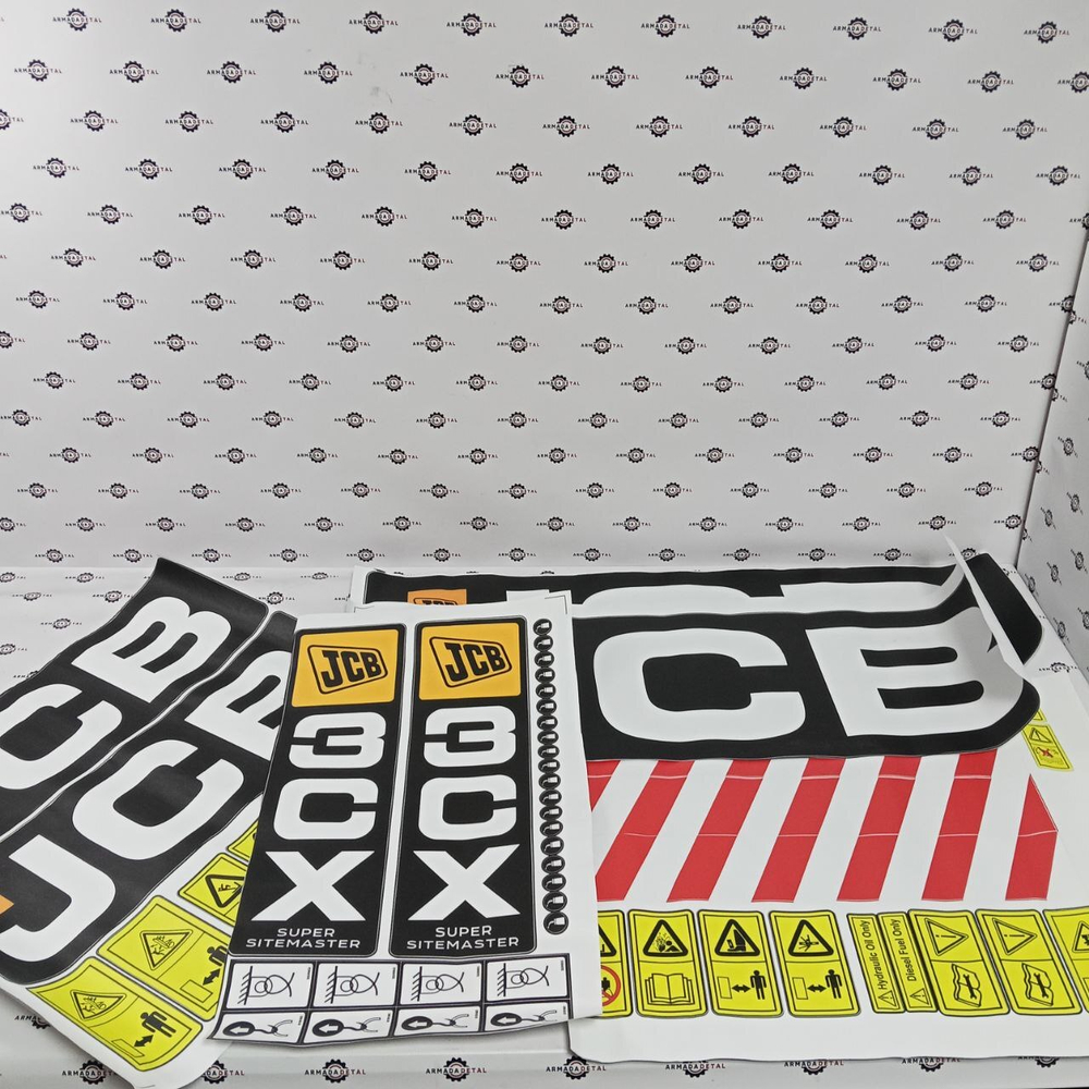 Комплект наклеек "JCB 3CX Super" | Аналог