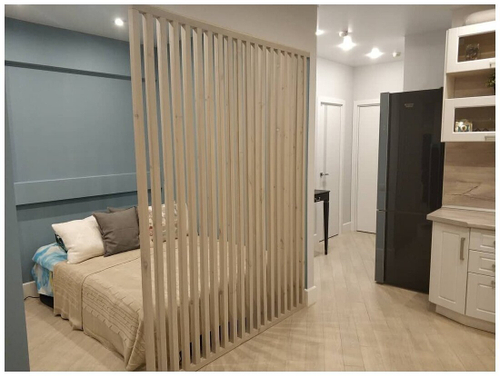 Перегородка в рамке для зонирования из Сосны 40х60мм