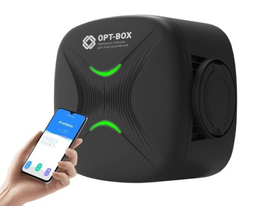 Зарядная станция OPT-BOX Mini 6-22 kW; 4,5m Розетка Type2; WiFi+Ethernet