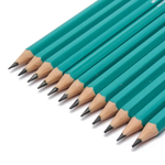 Набор черных простых заточенных карандашей, 12 шт, MC-Basir, пластиковые обычные чернографитные карандаши для начинающих, HB (твердо-мягкий), графитовые серые для школы