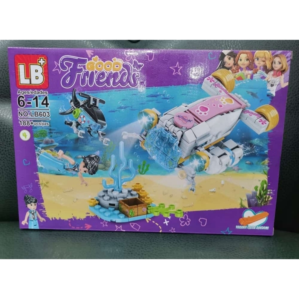 Конструктор лего LB+ Good FRIENDS NO.LB603 "Подводное Путешествие" с LED подсветкой, 188+ дет