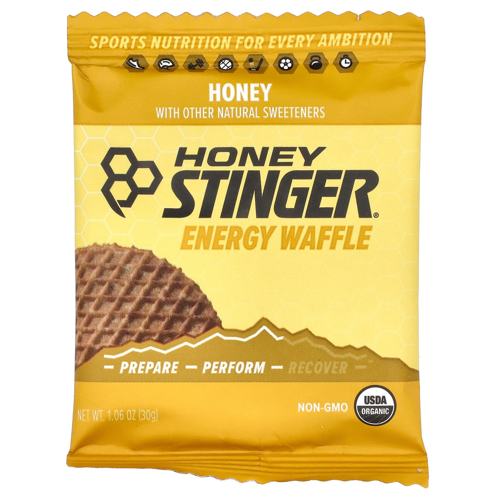 Honey Stinger, Energy Waffle, с медом, 12 вафель по 30 г (1,06 унции)