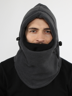 Шлем Балаклава флисовый Prival цвет серый ,черный