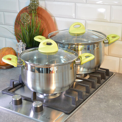 Набор кастрюль 2 предмета (3,5л, 6л) нерж "Glory"