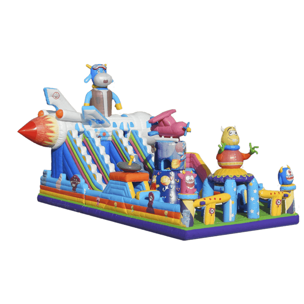 Коммерческий батут "Космические зверята" 16*8*7 м