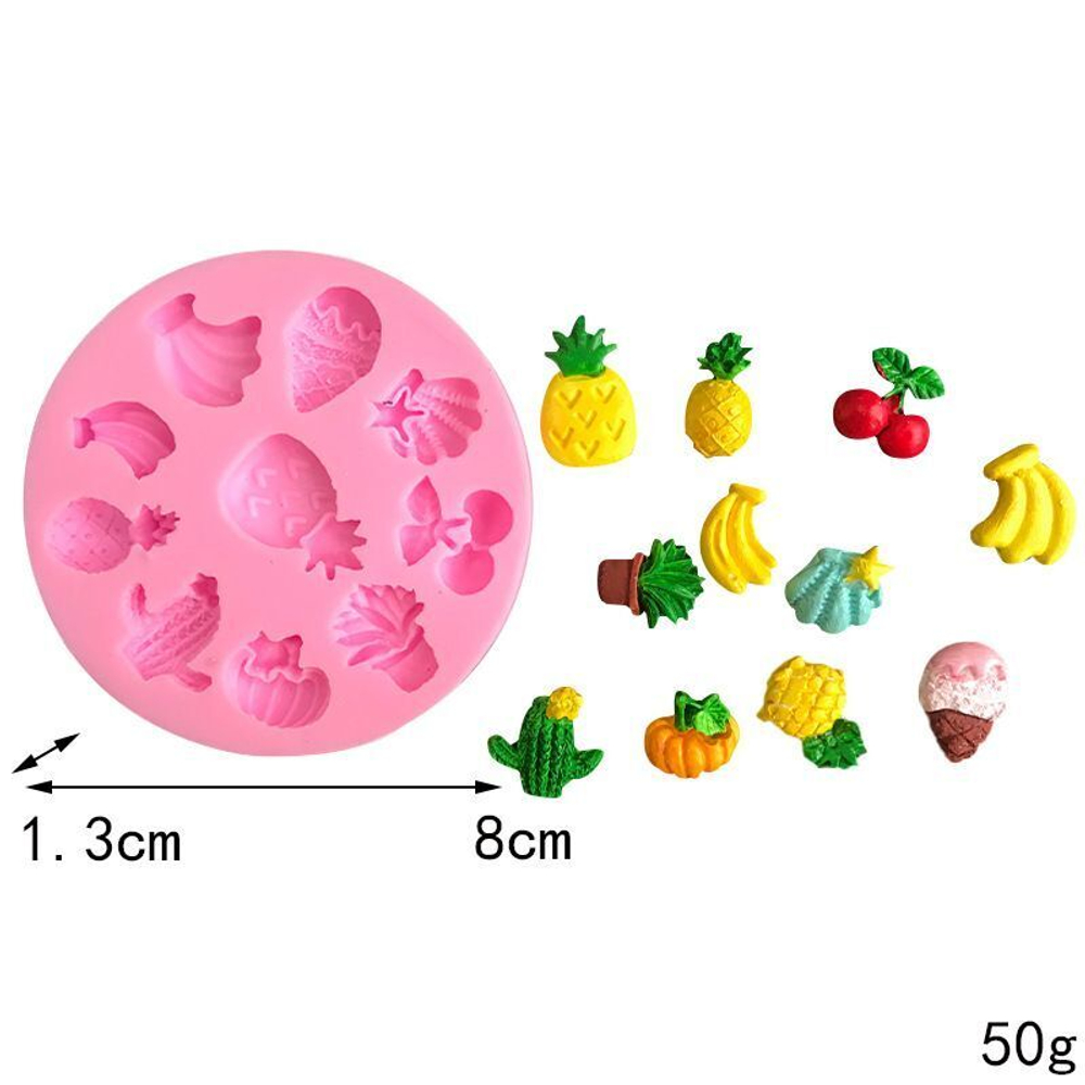 Набор силиконовых молдов  "Фрукты и Овощи", (2 шт)