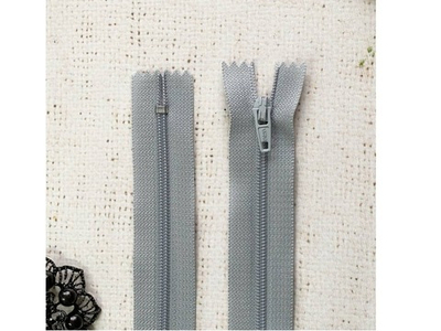 Молния брючная SBS автомат, L 20 см, Т3, н/р, светло-серый