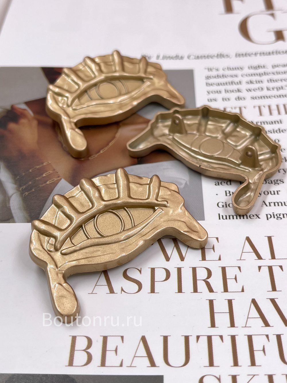 Пуговицы Скиапар. "Глаз" античное золото