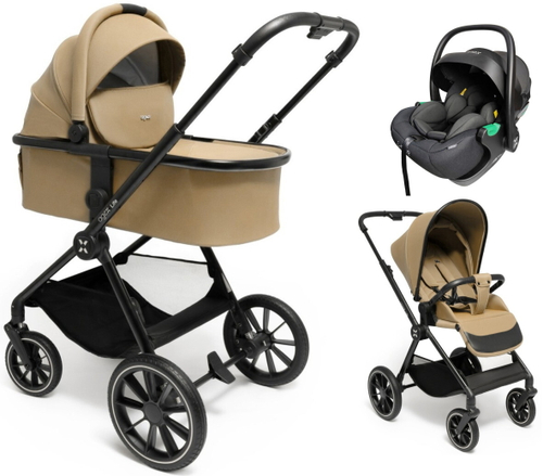 Коляска Agex Life 3 в 1 с автокреслом i-Safe Black ALB269 Beige (Бежевый)