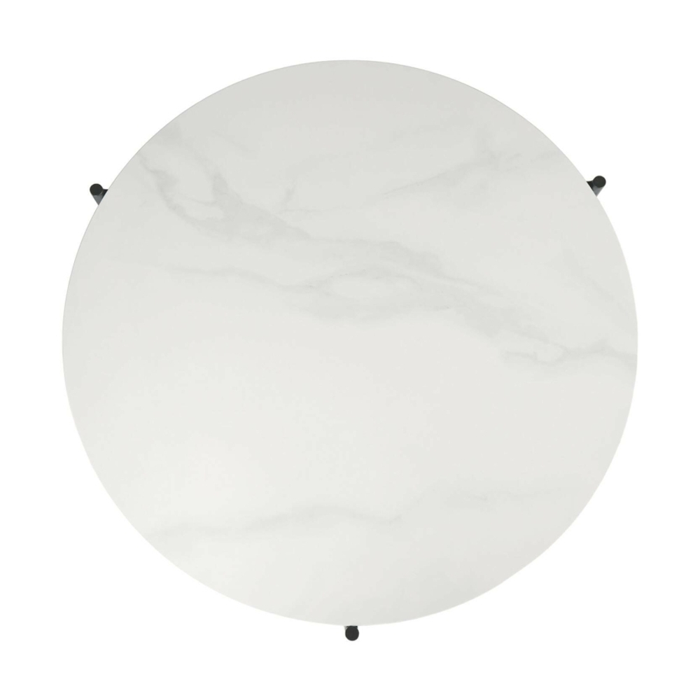 Кофейный столик Etla диаметр 80 белая керамика