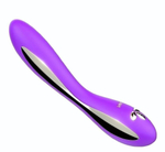 Фиолетовый вибромассажер Alisa с подогревом - 22 см. (Цвет: фиолетовый)