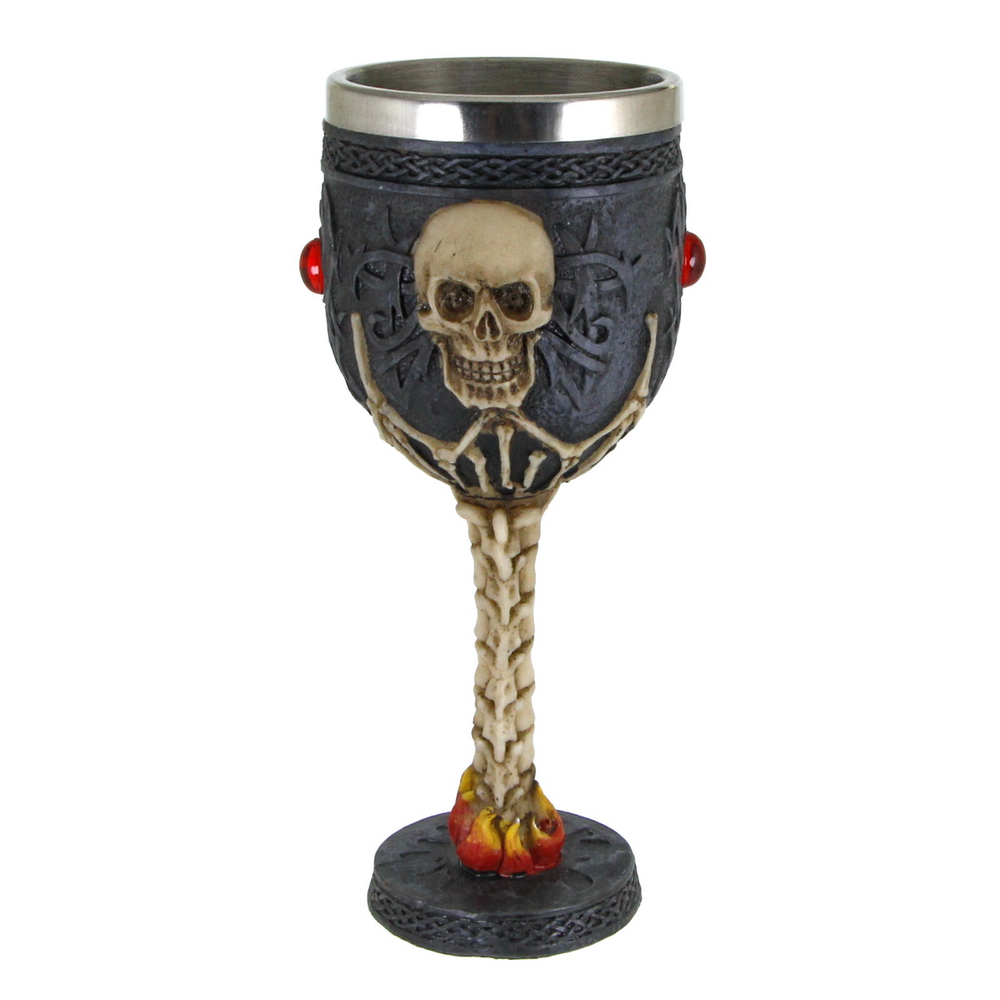 Бокал Череп с пламенем 16 см