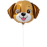 Шар Фольгированный Голова Собаки (Коричневый)