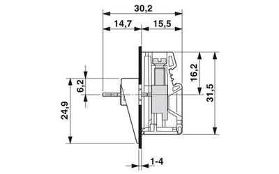 0711069 - VDFK 6/K GNYE - Проходная клемма через стенку