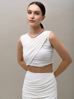 Колье "Pearl caramel pink" Gold