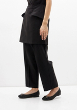 Кожаные балетки чёрного цвета Tamaris