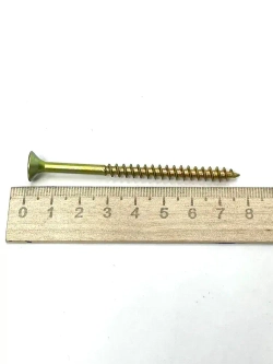 Саморез универсальный желтый цинк 6х80 вес 1 кг