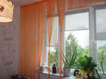 Кисея легкая однотонная - оранжевая, 300 х 280 см. Арт.3А
