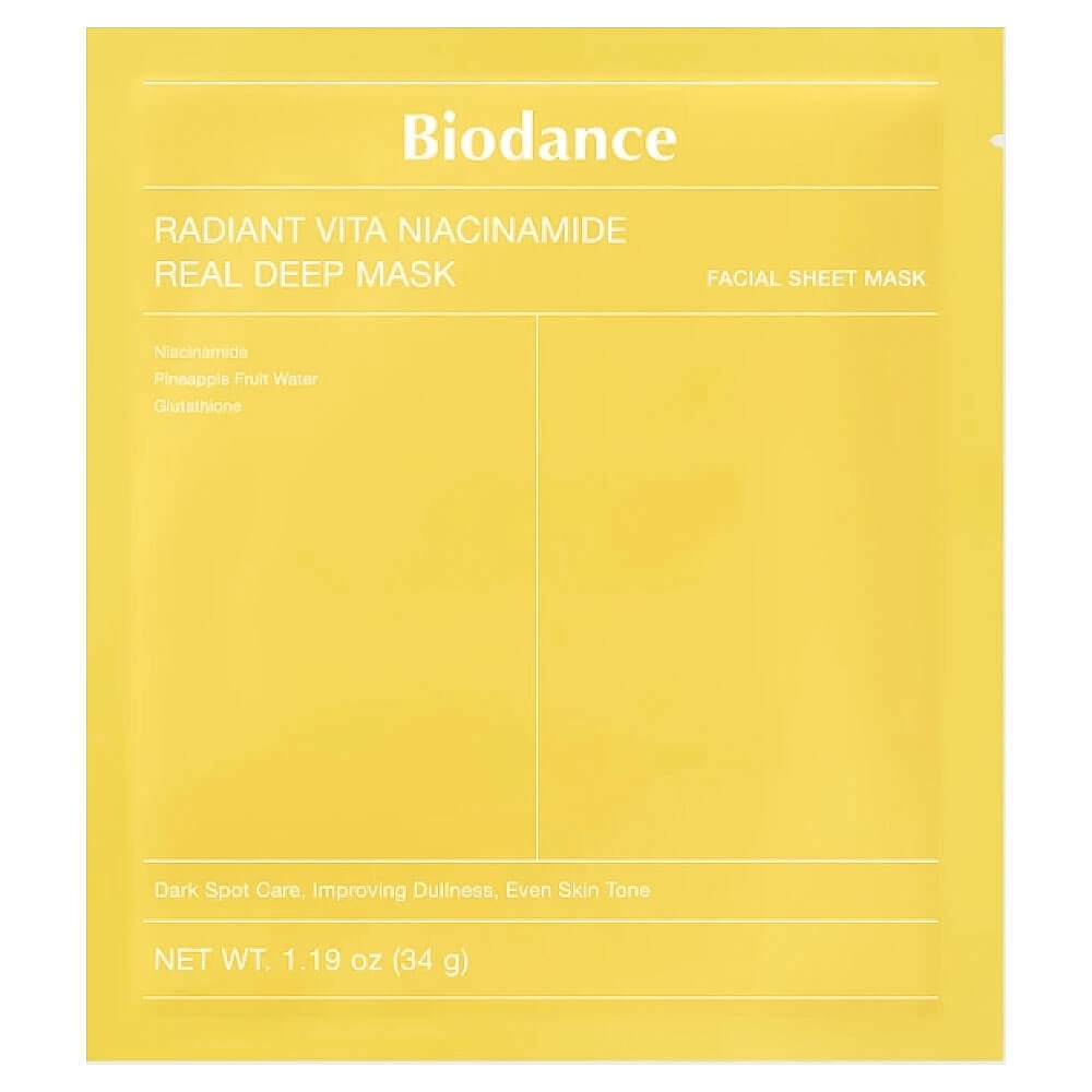 Гидрогелевая маска Biodance Radiant Vita Niacinamide Real Deep Mask 34 г
