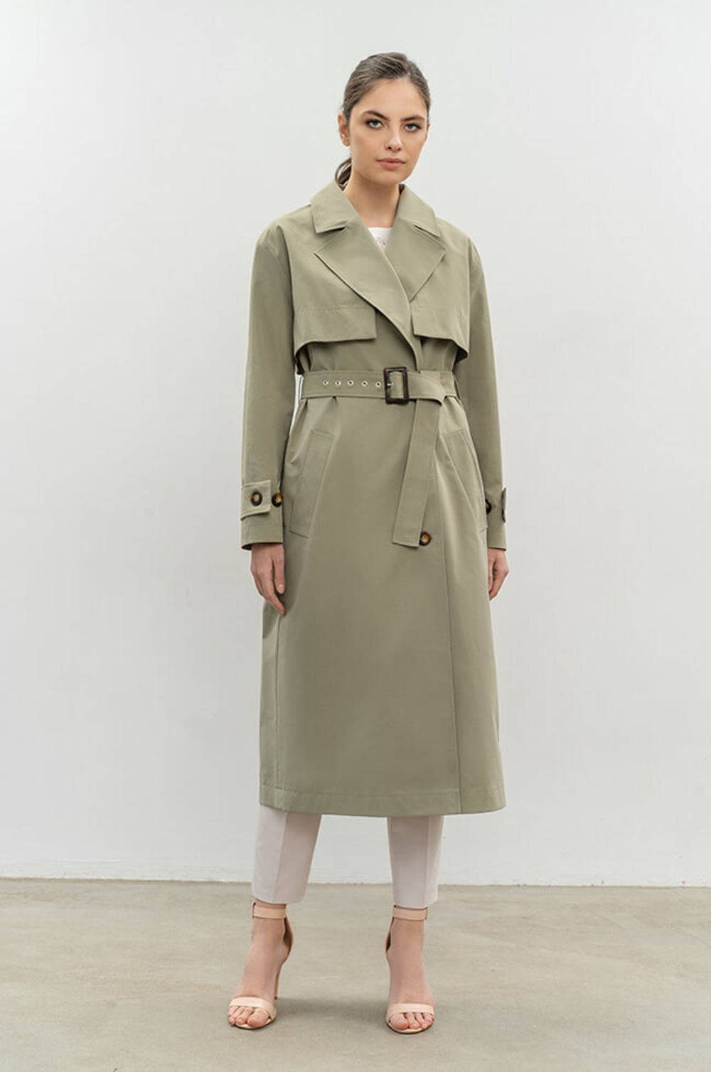 0082 Плащ женский (хаки)