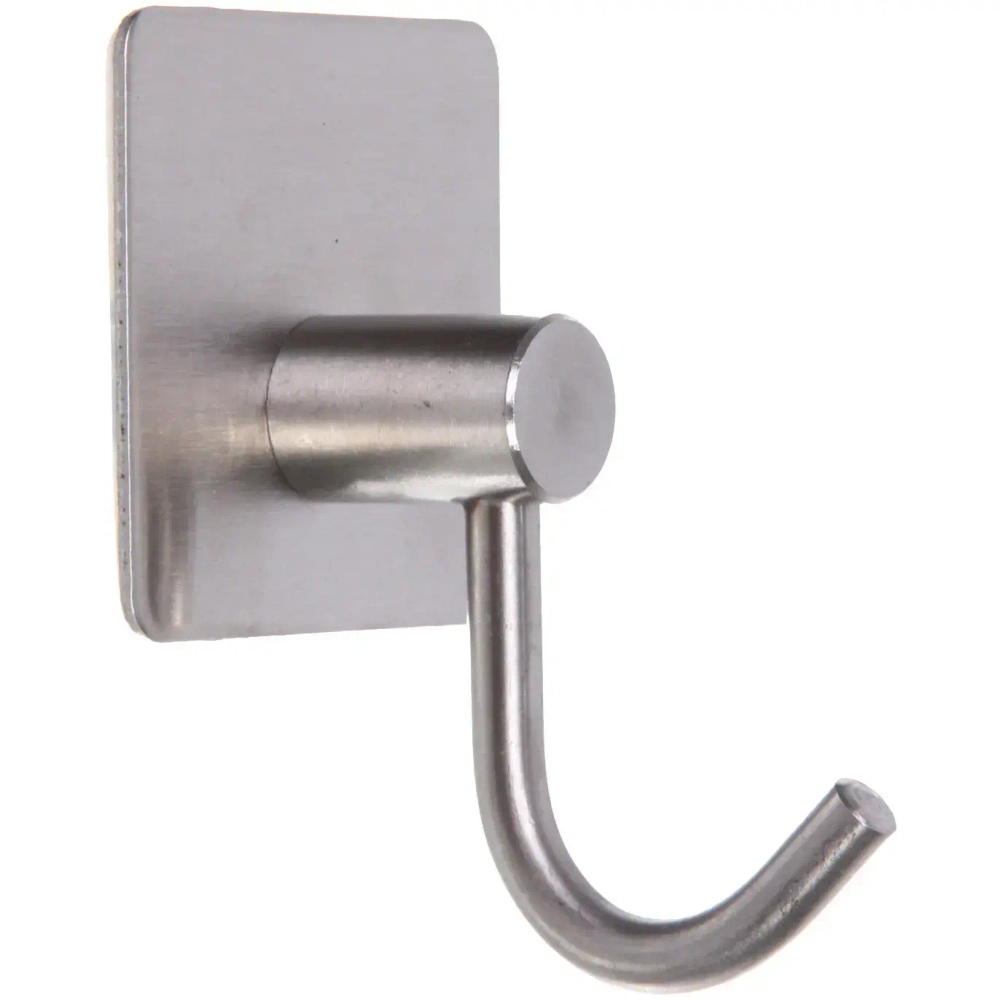 Крючок из нержавеющей стали на липкой основе 3М «БАСТОФ», форма квадрат, нагрузка до 5кг/4,5*8,5см