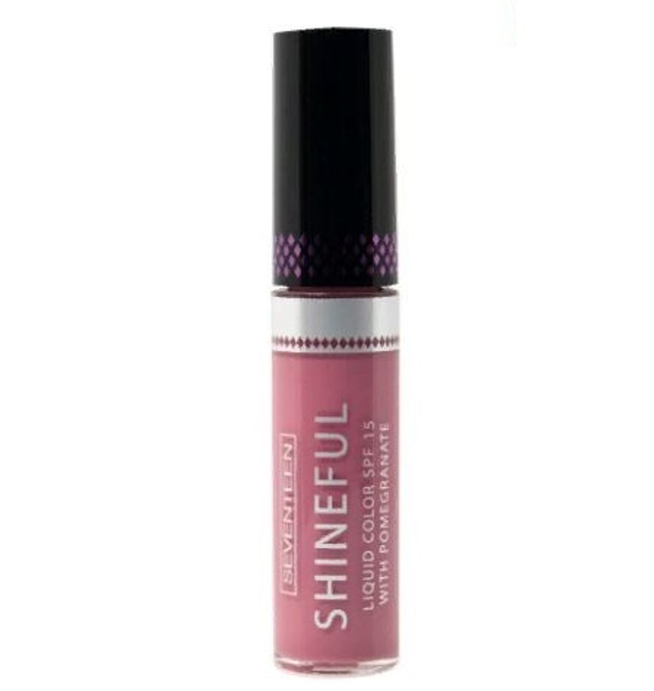 Seventeen Помада-блеск для губ Shineful Liquid Color SPF15, жидкая, с глянцевым эффектом, тон №03, Амарантово-розовый, 10 мл