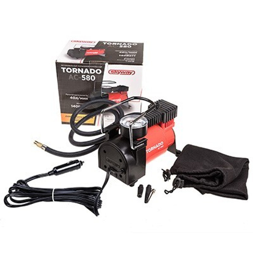 Компрессор поршневой TORNADO АС-580 12В в сумке (SKYWAY)