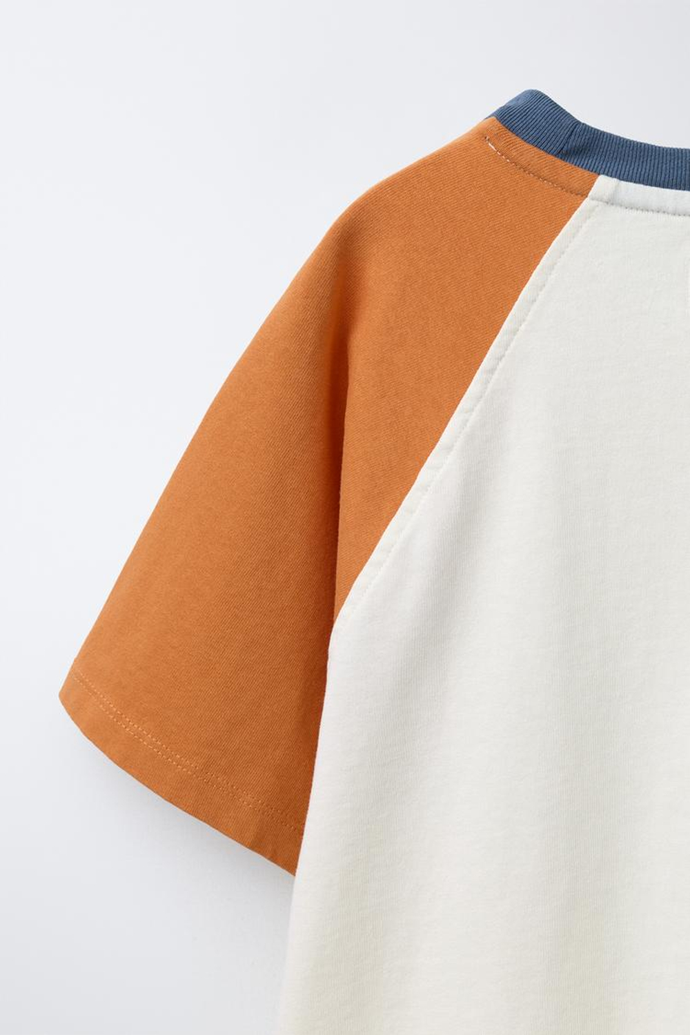 ZARA ФУТБОЛКА РЕГЛАН, ЭКРЮ