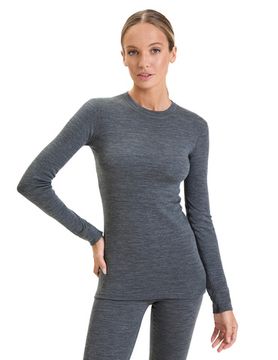 Термобелье женское футболка Norveg Soft  с длинным рукавом 15SW1RLRU-014,серый меланж