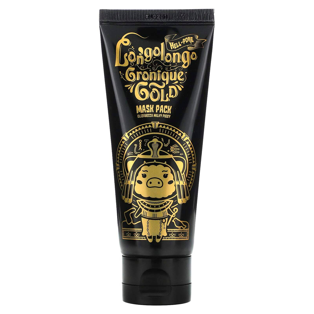 Elizavecca, Milky Piggy, Hell-Pore Longolongo Gronique Gold, маска для лица, 100 мл (3,38 жидк. унции)