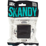 SKANDY Выключатель 1-клавишный перекрестный 10А SK-V03Bl черный IEK