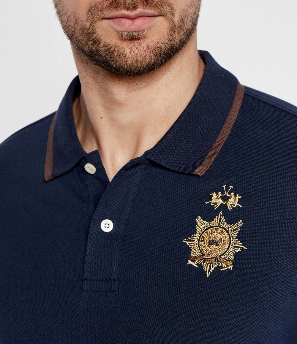 Поло La Martina - темно-синий(YMPG01 PK001)