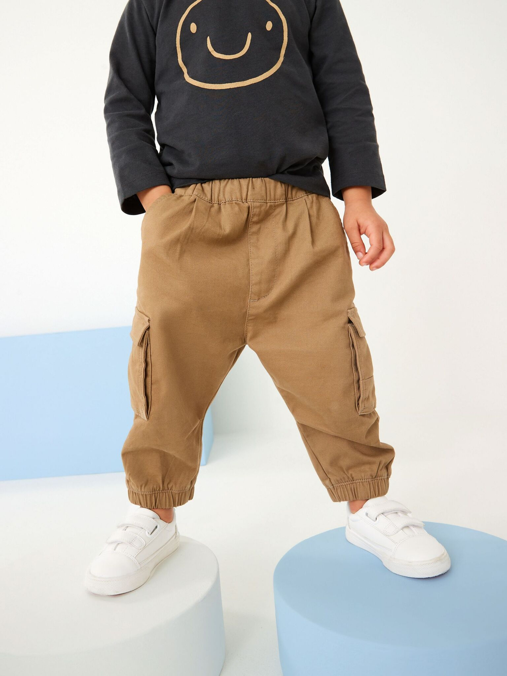 Брюки карго для мальчика Next C24-707, Светло-коричневый