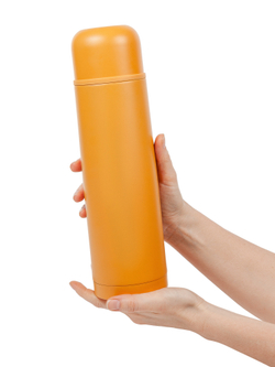 Термос Relaxika 101 (1 литр), желтый (без лого)