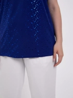 Блузка с пайетками короткий рукав