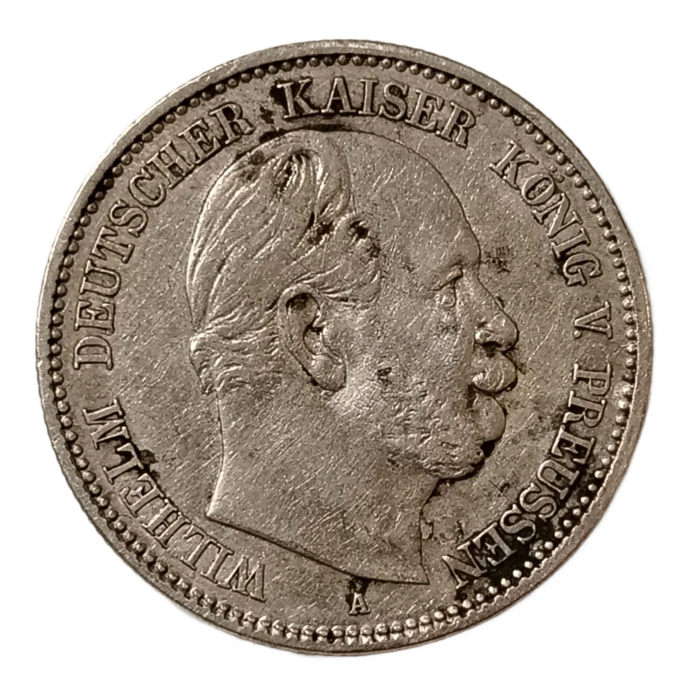 Монета 2 марки 1876 год Германия (Империя, Пруссия)