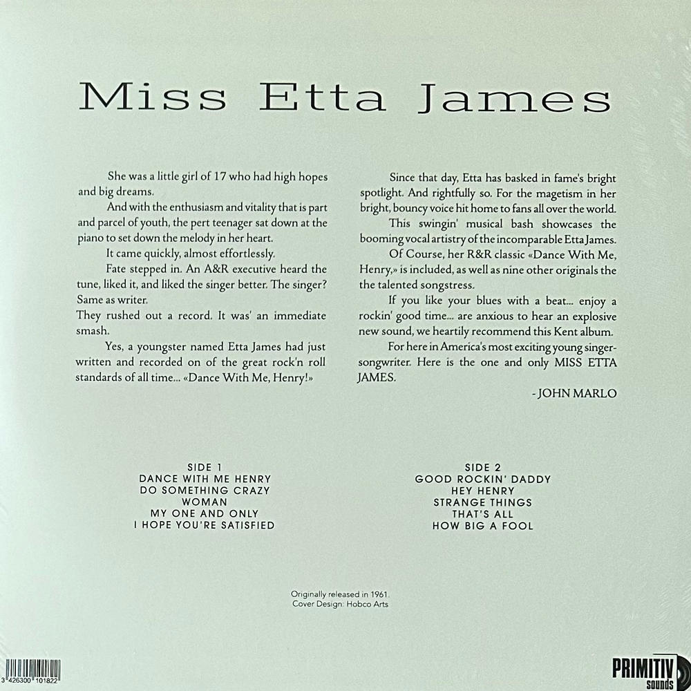 Etta James ‎– Miss Etta James (Франция 2019г.)