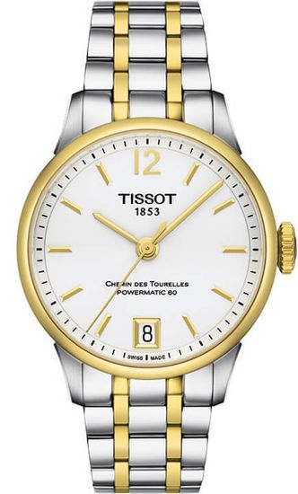 Женские часы Tissot T099.207.22.037.00 Chemin des Tourelles Powermatic 80 Lady