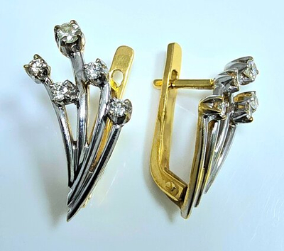 Серьги Эстерелла золото 750 бриллиант