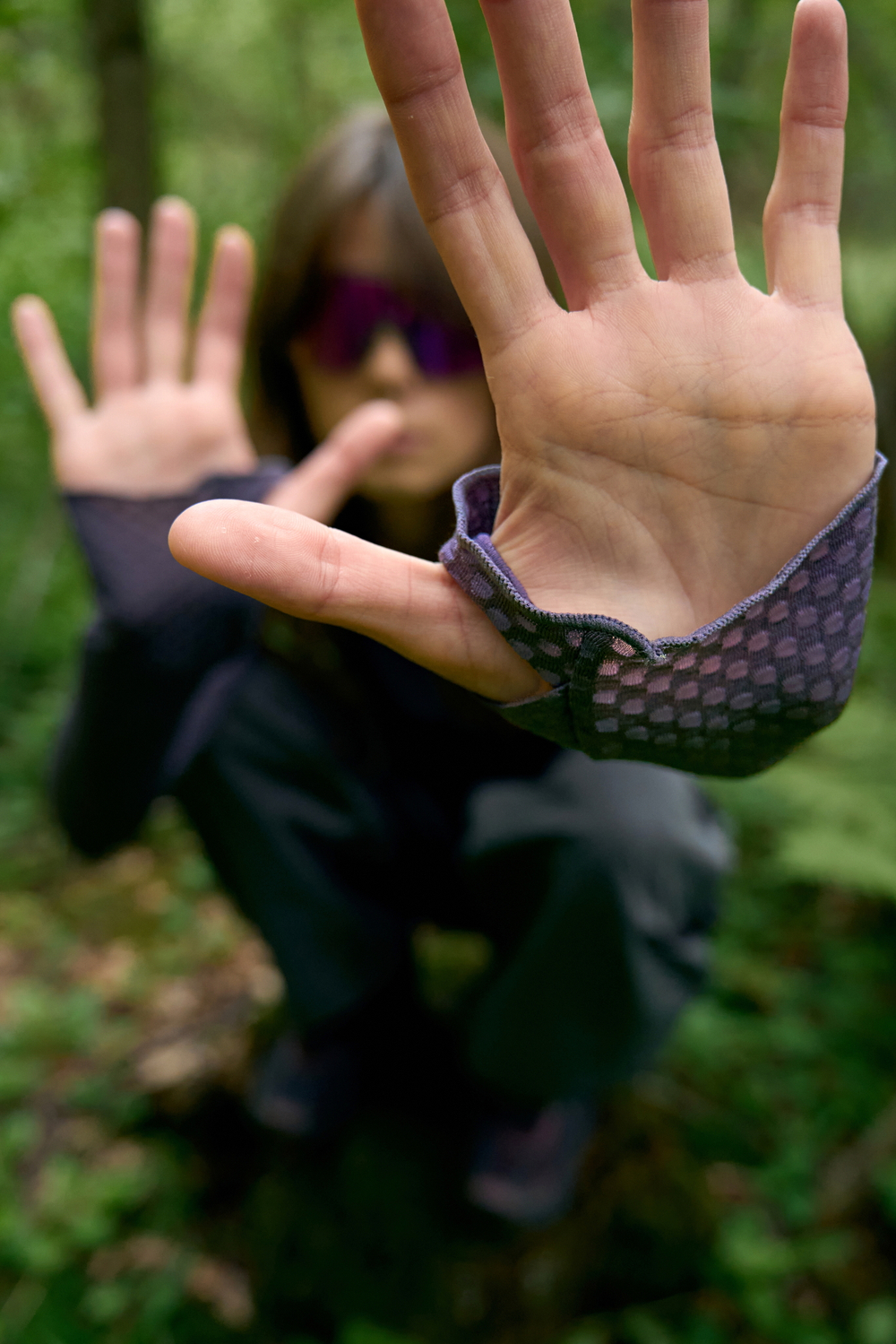 Лонгслив Nothomme Blue Wool Jacquard Mesh T-shirt "Deep Purple" Women's