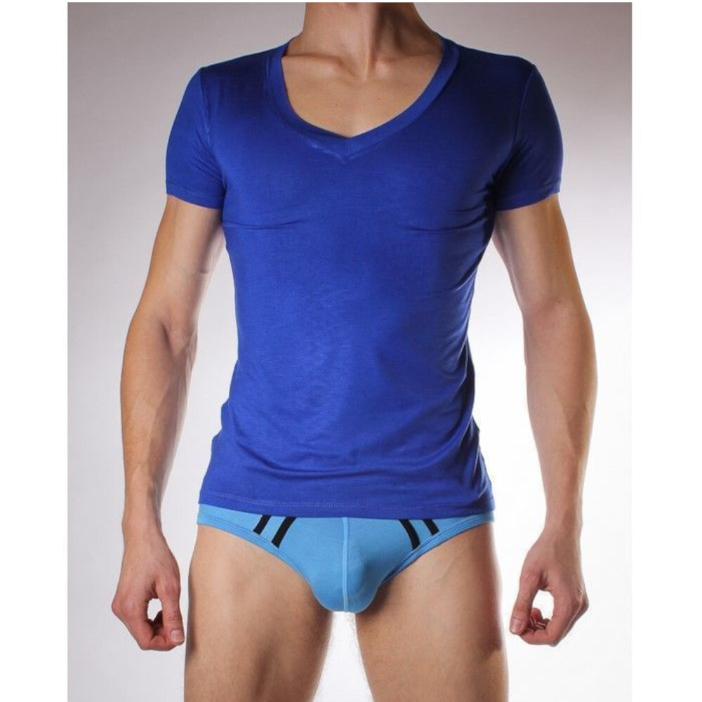 Мужская футболка синяя из микромодала GMW Sport Tee Navy