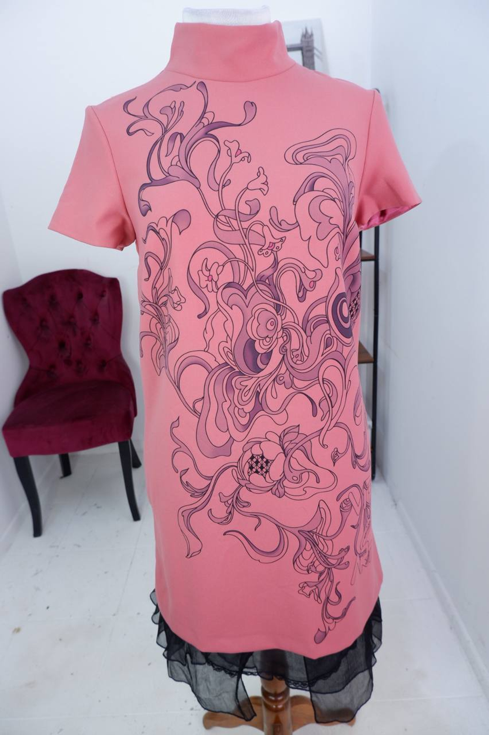 Платье VIPART нежное, с шелковыми вставками, маркировка 36, на 42 размер