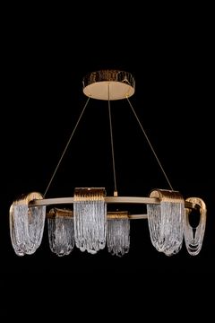 Подвесная люстра LED 54W 3000К/4000К/5500К LE7717/8 Gold золото Cascade Leon