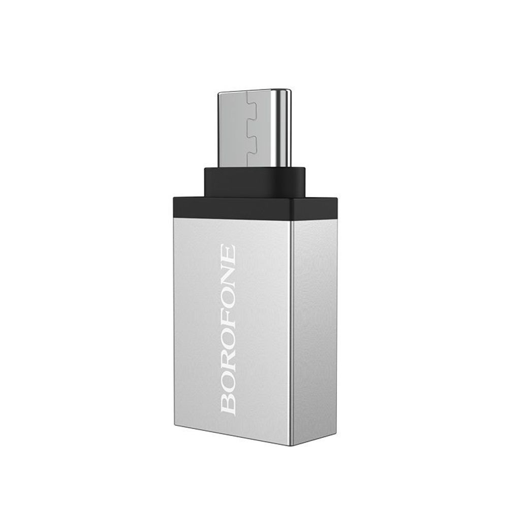 Адаптер USB3.0 для Type-C Borofone BV3 (Silver)