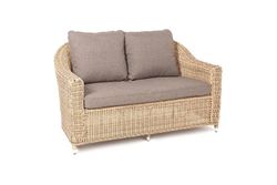 "Кон Панна" диван из искусственного ротанга двухместный, цвет соломенный