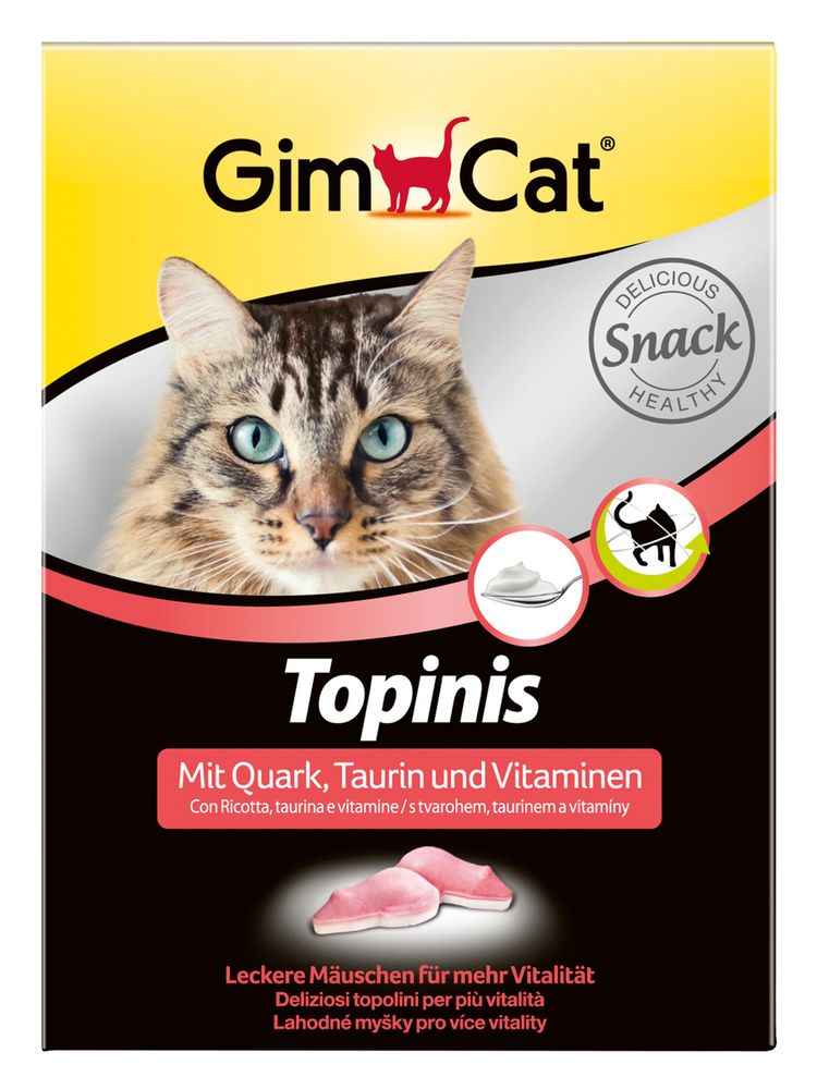 GimCat Витамины для кошек Мышки с творогом и таурином 220 г