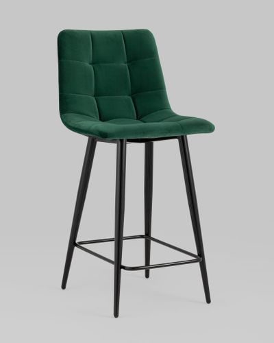 Стул полубарный Джанго велюр зелёный высота сиденья 60 см