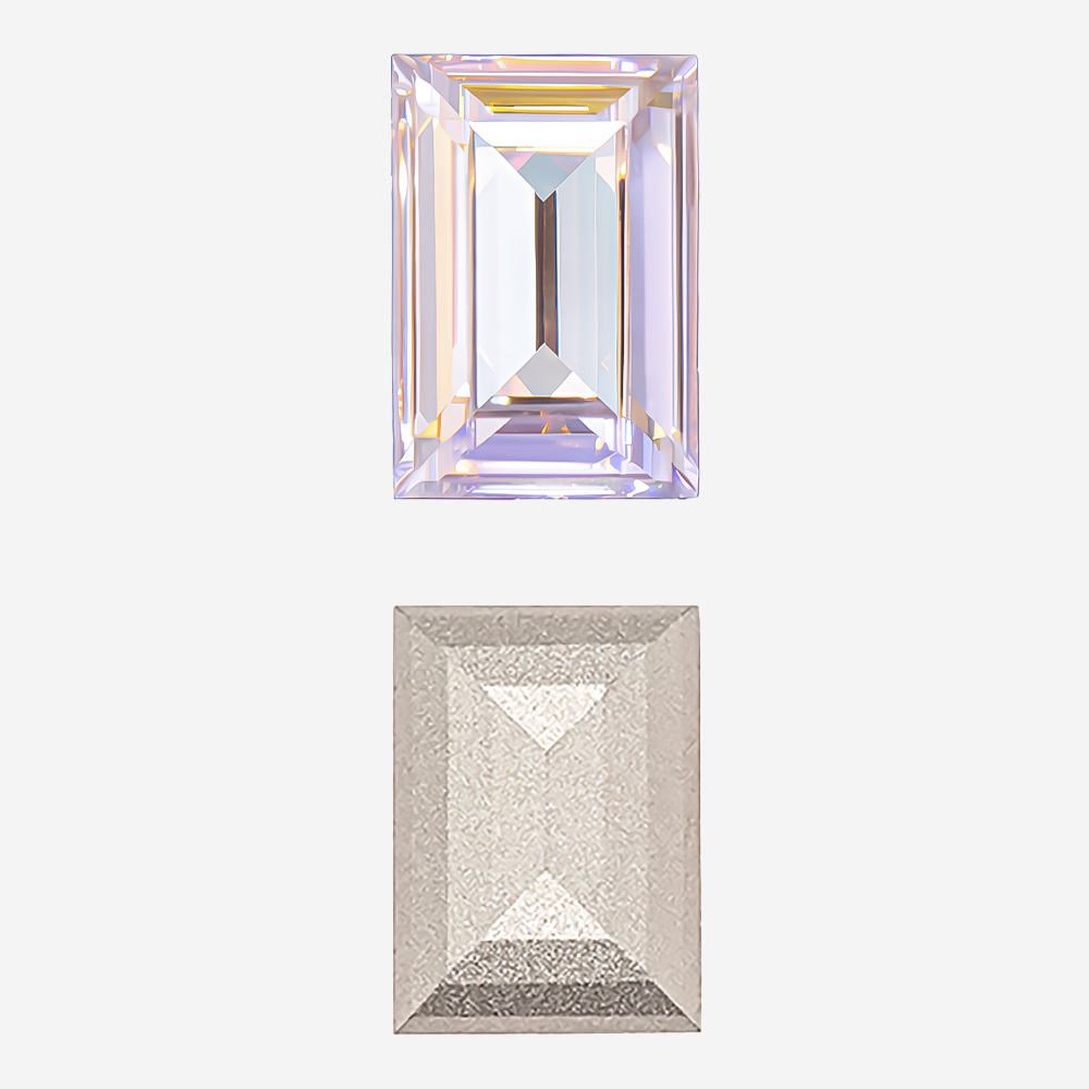 Кристалл Прямоугольник (Step Cut Fancy Stone), оттенок "Розовый перламутр"/"Pink Mother of Pearl", 14*10мм