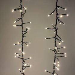 Светодиодная новогодняя гирлянда ЭРА ENIN - GW Нить Мишура 3,9 м зеленый провод теплый свет