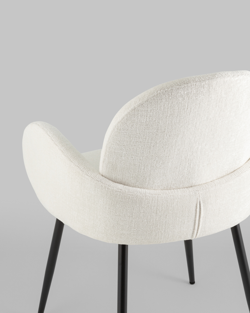 Стул обеденный Wave букле белый